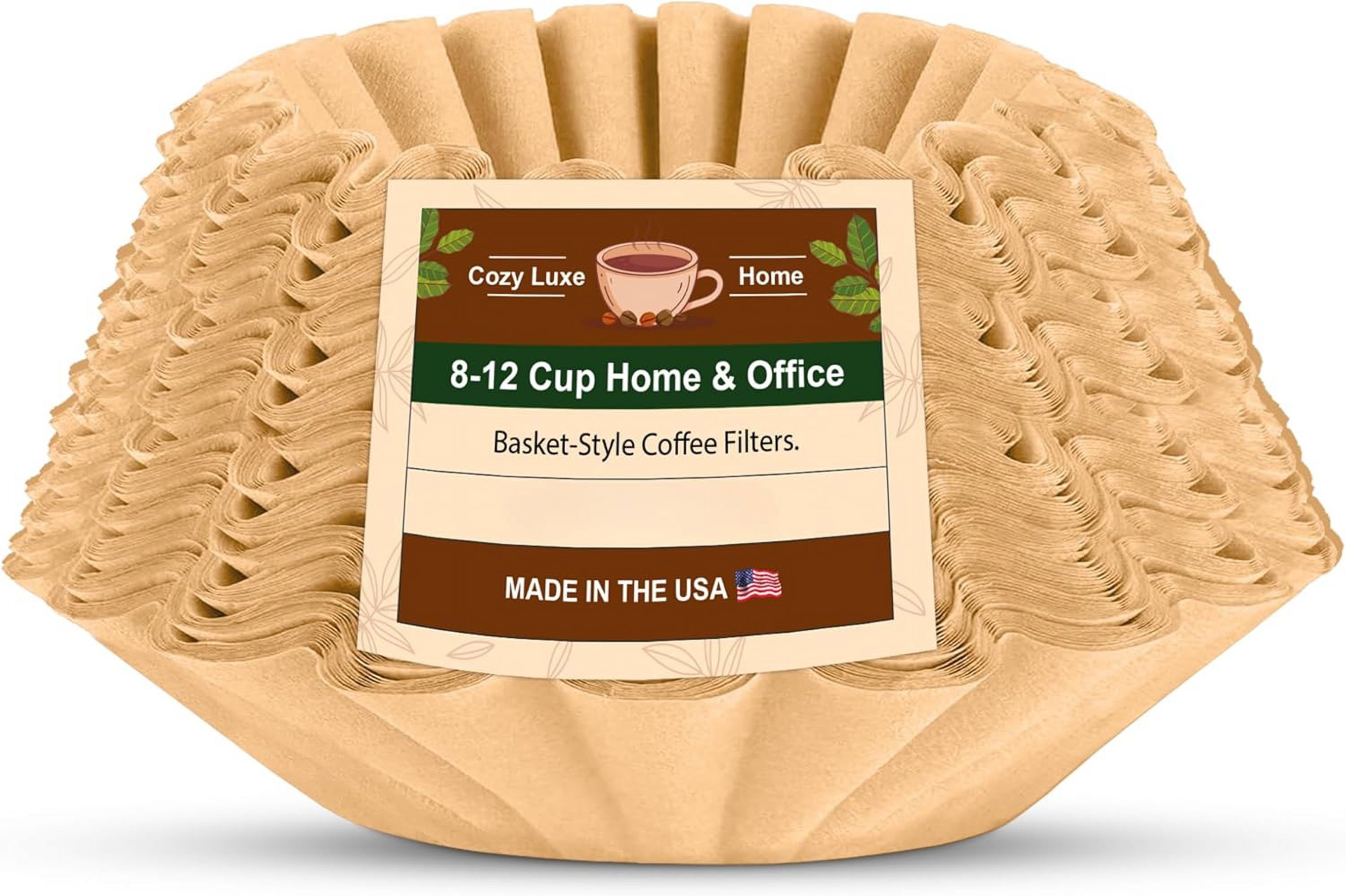 812 Cup Natural Unbleached Biodegradable Coffee Filters (250ct