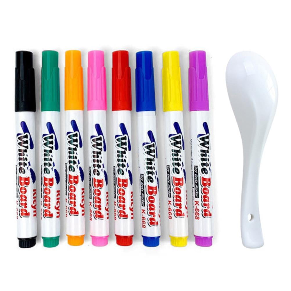 8/12 Pcs Magical Water Painting Pen Toy Whiteboard Dry Erase Pen White ...