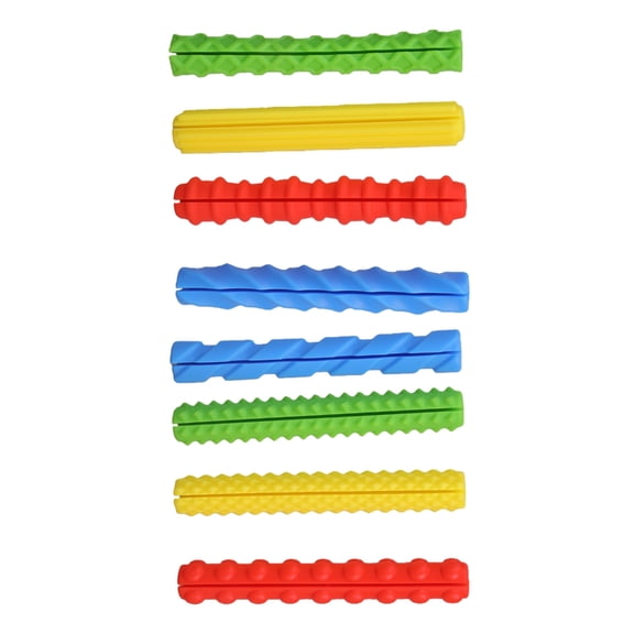 8/12Pcs Ergonomic Writing Aid Pen Grips Soft Silicone Pencil Holder Grip