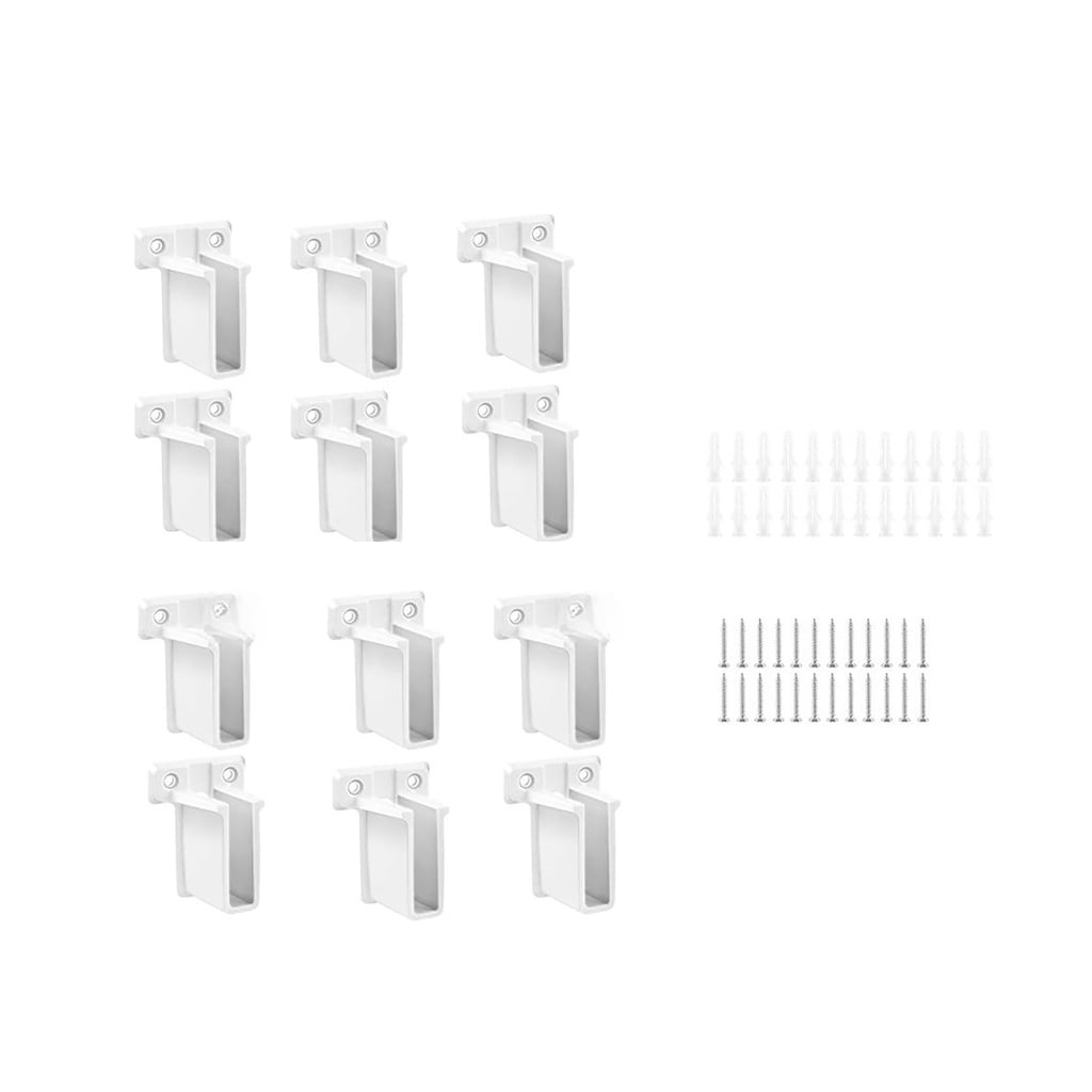 8/12Pcs Wardrobe Closet Rod Bracket Wire Rack End Bracket Wire Shelf Corner Bracket Easy to Installation