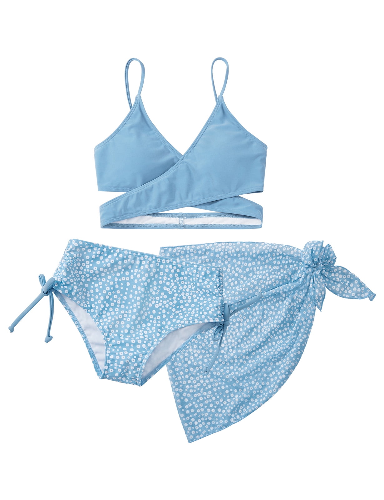 8-12T Cute Children's Bathing Suit: Little Girl's 3-Piece
