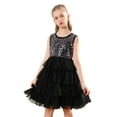 thumbnail image 1 of 8-12Y Girls Sequin Dress Sleeveless Birthday Prom Tulle Tutu Dress, 1 of 6