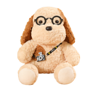 8/12in Adorable Egg Tart Camera Dog Plush Toy Super Soft Stuffed Animal Perfect Gift for All Ages