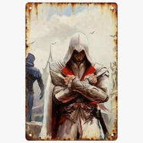 8*12inch Metal Tin Sign Wall Decor, Vintage Style, Classic Video Game Posters Assassin'S Creed: Origins Posters Gift For Video Game Enthusiast Christmas Gifts For Boyfriend Gamer Room Decor For Boy