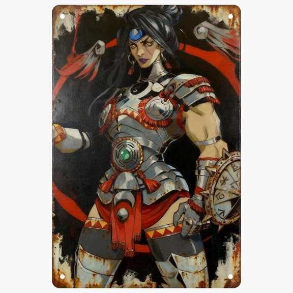8*12inch Metal Tin Sign Wall Decor, Vintage Style,Retro Mythology Tyle.Classic Video Game Posters Gift For Video Game Enthusiast  Christmas Gifts For Boyfriend  Gamer Room Decor For Boys Home Decorat