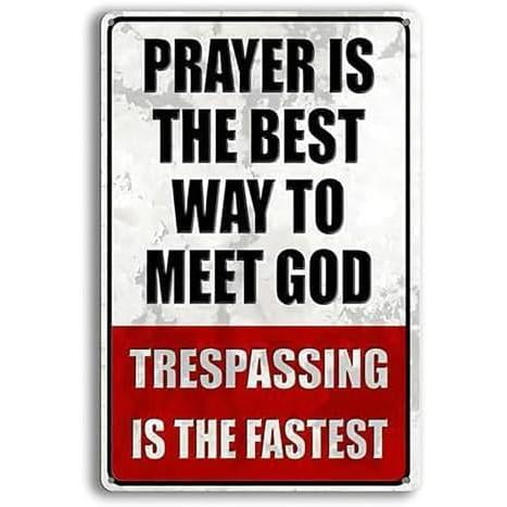 8*12inchs Metal No Trespassing Signs Private Property Funny, Posted Signs No Trespassing for Home Yard Garden Door Wall Metal Sign