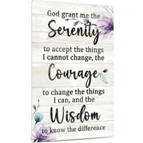 8*12inchs Serenity Prayer Sign, Inspiraional Quotes Christian Wall Art, Gift for Women, 12x8 Inches Metal Sign