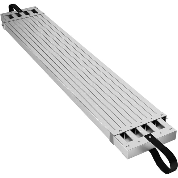 8-13ft Telescoping Plank, Aluminum Work Plank, 440 Lbs Load Capacity Extension Scaffolding Plank with Skid-Proof Platform Scaffold Ladder Accessory, 12.5 Inch Width, Silver
