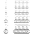 thumbnail image 1 of 8/14/16/18/25mm Stainless Steel Earring Bezels 40pcs Earrings Hook with 40pcs Round Pendants and 40pcs Glass Cabochons Pendant Cabochon Trays for Earring Findings Making, 1 of 9