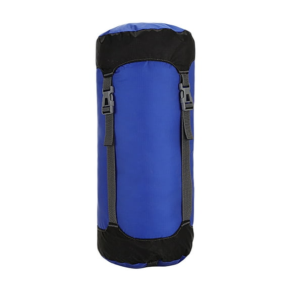 8/15/25/35L Sleeping Bag Compression Sack Large Capacity Drawstring Ultralight Waterproof Adjustable Buckle More Storage Nylon Down Jacket Duvet Storage Stuff Bag for Outdoor-Royal Blue,S