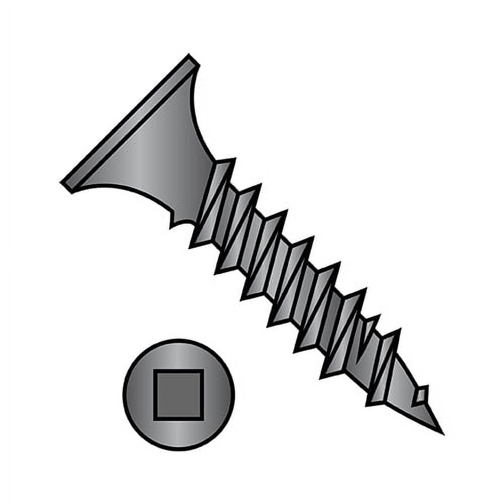 8-15X1 Square Recess Bugle Head Fine Thread Drywall Screw Black Phosphate (Pack Qty 2,000) BC-0816YQG