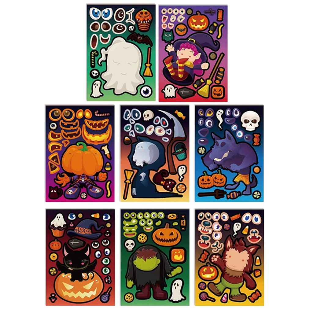 8/16/24/32 Pcs Pumpkins Stickers Stickers Labels Decorations