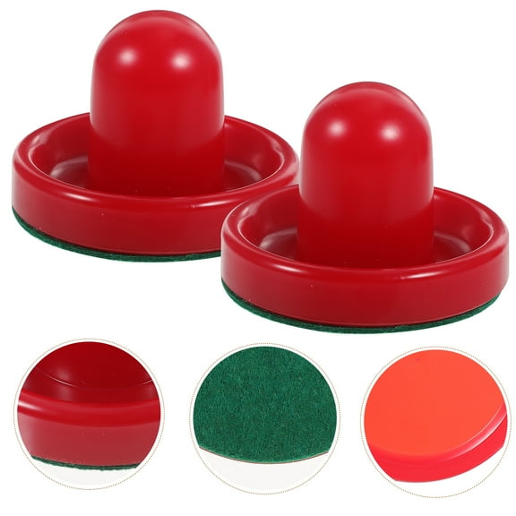 Air Hockey Replacement Pucks and Pushers Set of 8 in Red Plastic for Game Tables Goalies Header Kit