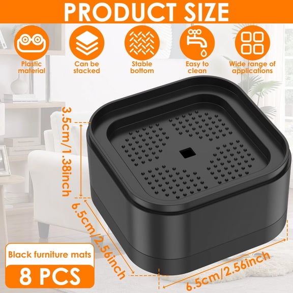 8/16Pcs Furniture Risers Heavy Duty Sofa Riser Nonslip Bottom Adjustable Table Risers Stackable Bed Lifter Furniture Accessories