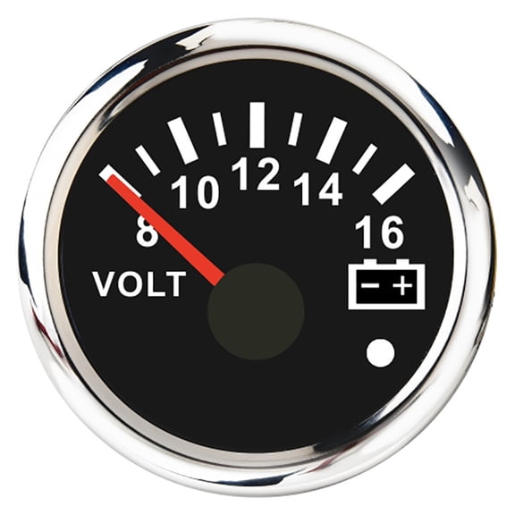 8-16V/16-32V Volt Meter 52mm Voltmeter Gauge For Marine Boat Car Truck Motorcycle RV Vol0tage With Red Backlight ,Easy to Install