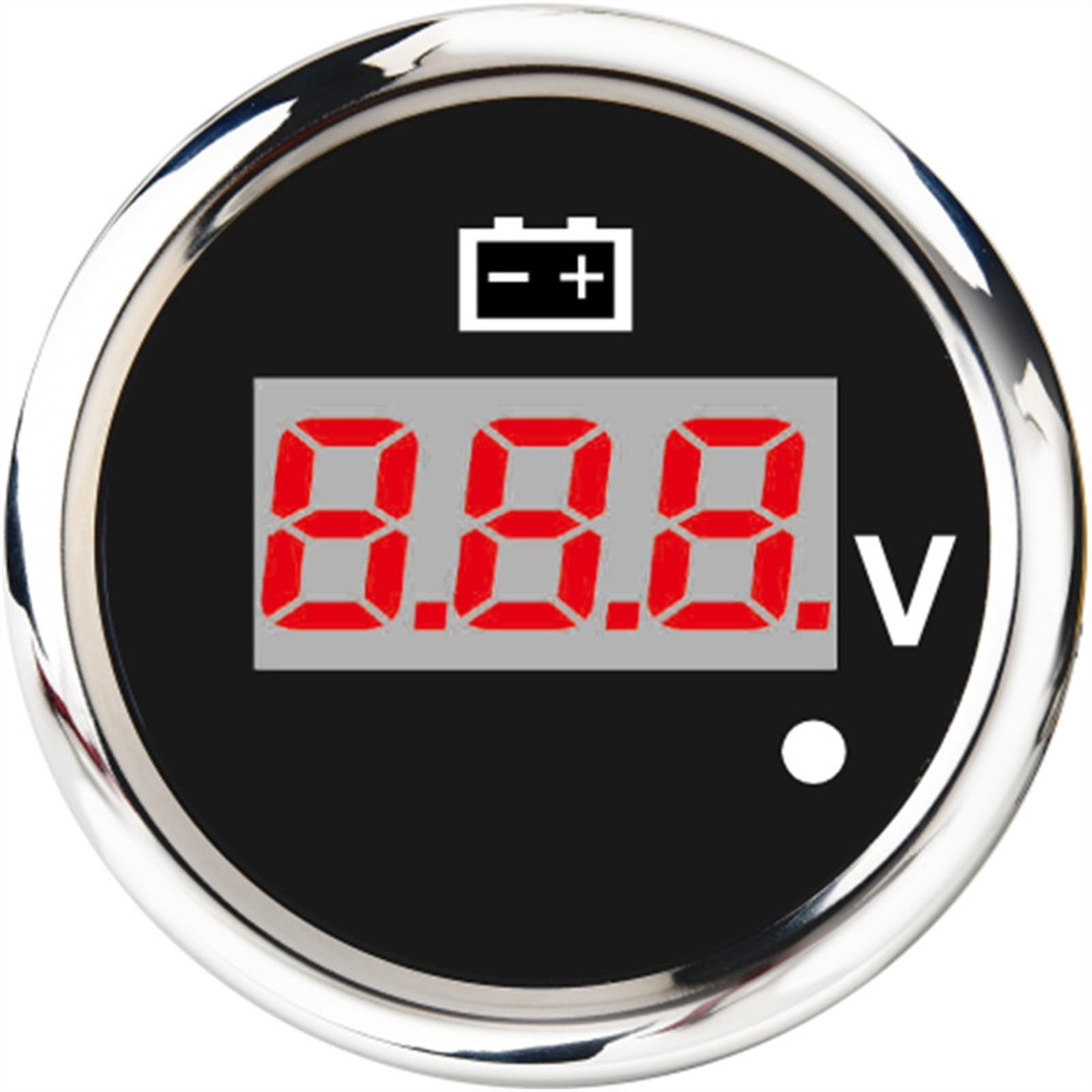 ELING Voltmètre 24 V/16-32 V avec rétroéclairage 52 mm