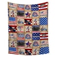 thumbnail image 1 of TOPRenddon Independence Day Flannel Blanket - 70x100cm Patriotic Outdoor/Indoor Throw for Camping, Travel & Sofa Use (Red/White/Blue), 1 of 3