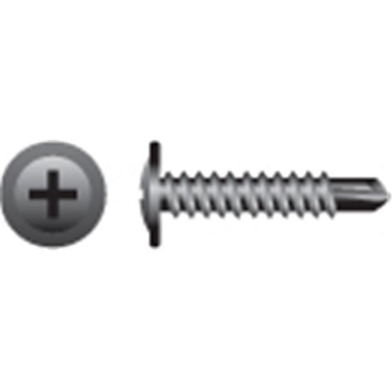 8-18 x 0.5 in. Phillips Modified Truss R-W Head Screws Black Oxide Coated Box of 10 000