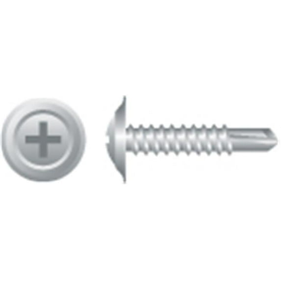 8-18 x 0.75 in. Phillips no. 6 Oval Head Sems Screws Zinc Plated with Finishing Washer Box of 8 000