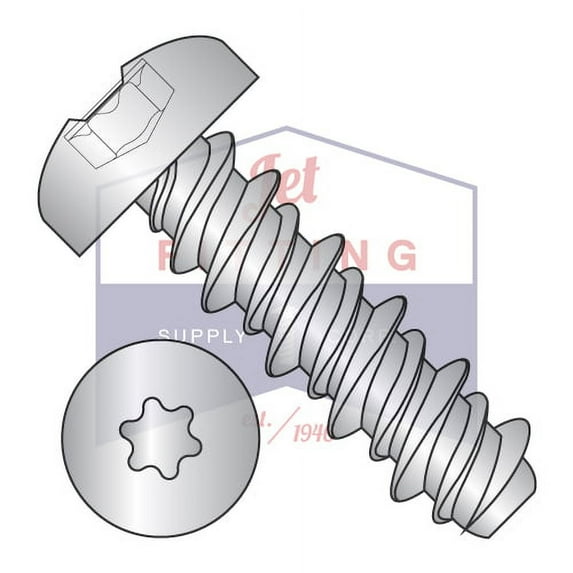 8-18 x 1/2" High Low Style Thread Forming Screws | Six-Lobe (Torx) | Pan Head | 410 Stainless Steel (Quantity: 5000)