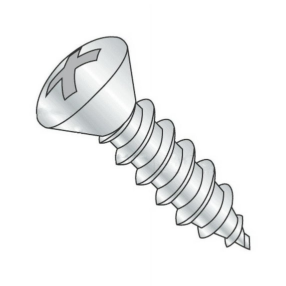 #8-18 x 2" Type AB Self-Tapping Screws / Phillips / Oval Head / Steel / Zinc Plating (Quantity: 2100 pcs)