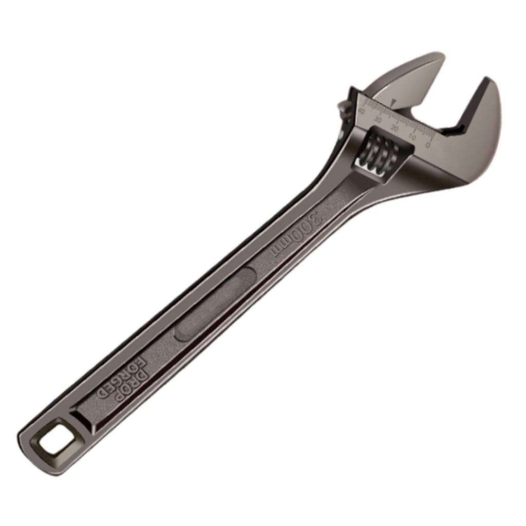 8-18inch Adjustable Wrench Wide Jaw Opening Jaw Designs Grips Measurement Scales Engraved on the Tool