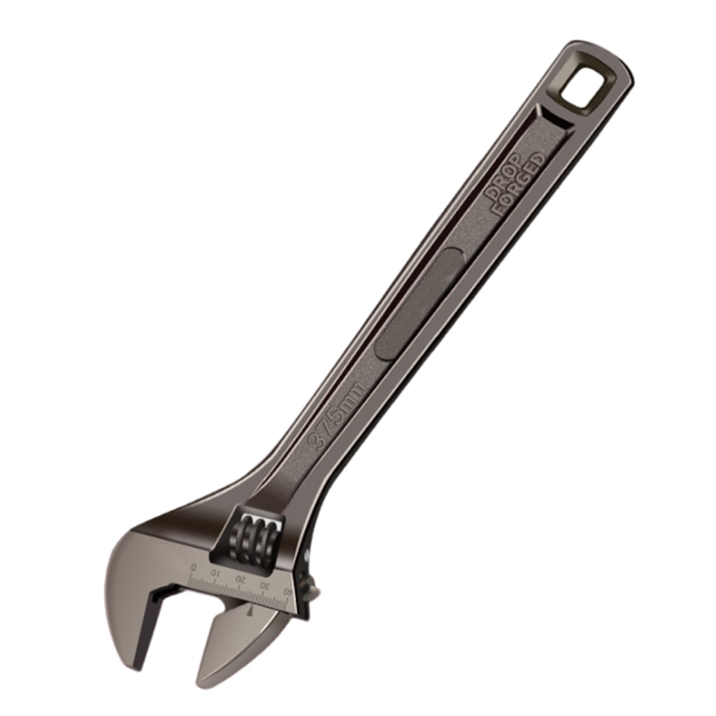 8-18inch Adjustable Wrench Wide Jaw Opening Jaw Designs Grips Measurement Scales Engraved on the Tool