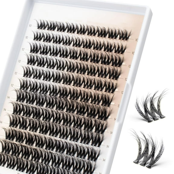 8-18mm Cluster Eyelash Extensions LC-Curly Individual Lashes Faiy Lashes Cluster Cat Eye Lash Clusters DIY Lash Extension
