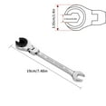 thumbnail image 1 of 8-19Mm Open Flex-Head Ratcheting Wrench, Metric Ratcheting Spanner with 72 Teeth, Chrome Vanadium Steel Tubing Ratchet Spanner, 1 of 3