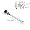 thumbnail image 1 of 8-19Mm Open Flex-Head Ratcheting Wrench, Metric Ratcheting Spanner with 72 Teeth, Chrome Vanadium Steel Tubing Ratchet Spanner, 1 of 3