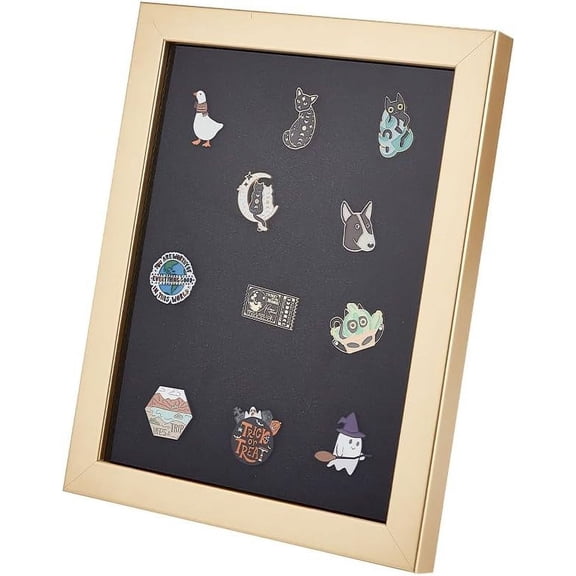 8.1x10 inch Pin Display Case Medal Display Frame Wood Picture Frame Cabinet Brooch Collection Display Case Military Medal Display Case for DIY Making