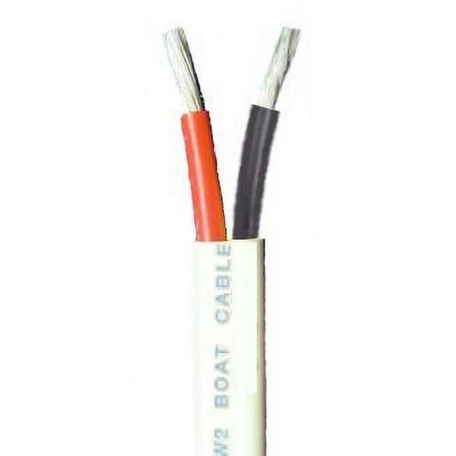 8/2 AWG Duplex Tinned Marine Wire, Red/Black 25 Feet