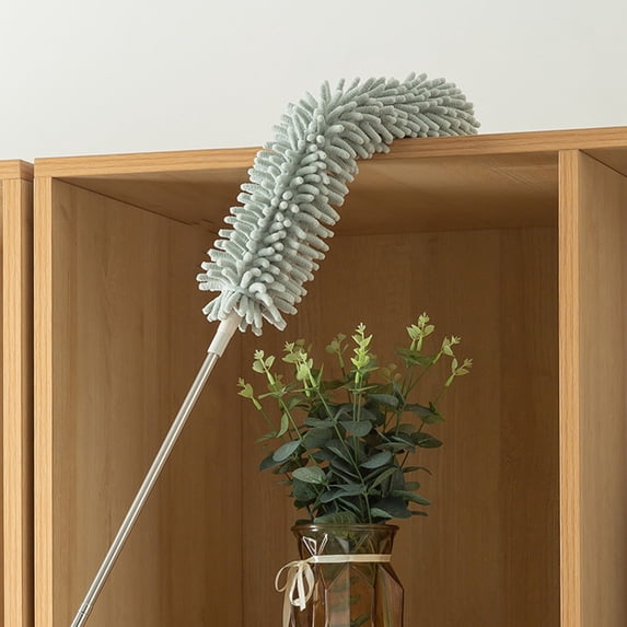 8.2 Ft Microfiber Feather Duster Extendable Duster Extra Long Pole, Bendable Head & Long Handle Dusters for Cleaning Ceiling Fan, High Ceiling, Blinds, Furniture & Cars