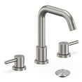 thumbnail image 1 of 8" 2 Handle Brushed Nickel Widespread Bathroom Faucets for Sink 3 Hole, Faucet for Bathroom Sink with Pop Up Drain and cUPC Lead-Free Faucet Supply Hose - Chromium Plating, 1 of 6