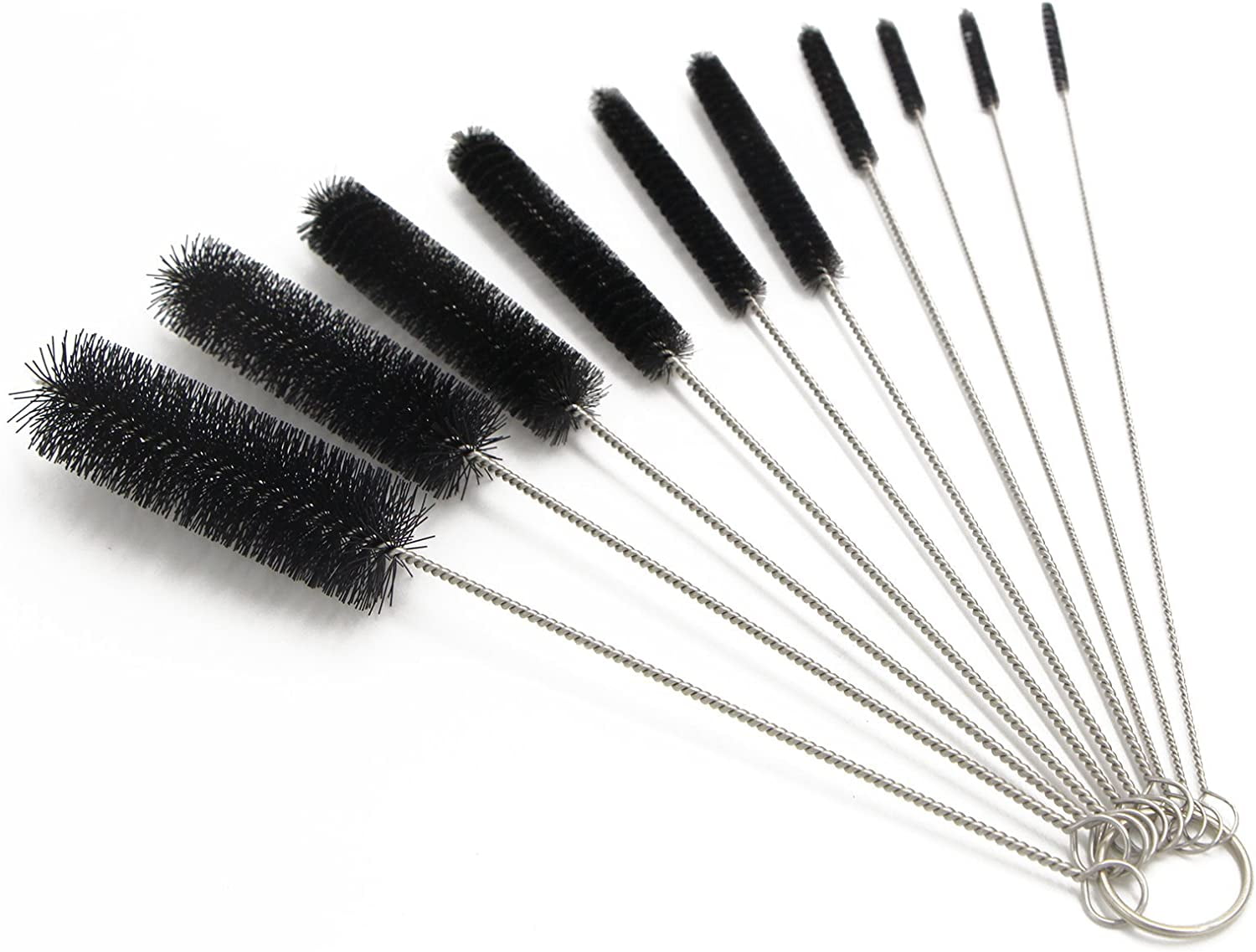 8.2 Inch Nylon Tube Brush Pipe Cleaning Brushes with Packing Box, Set of 10