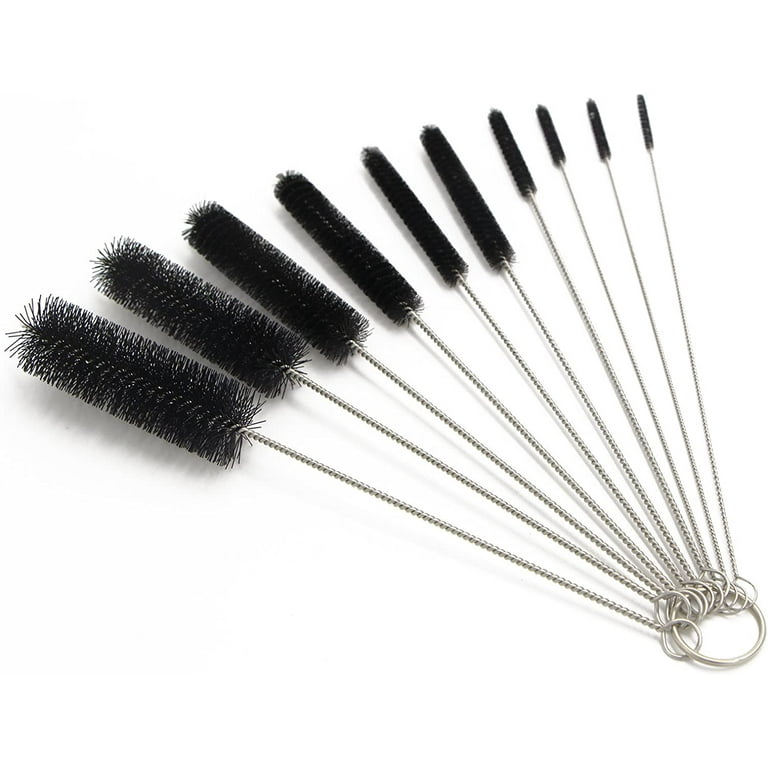 White Plastic Flexible Handle Drain Brush With Black Bristles - 22L