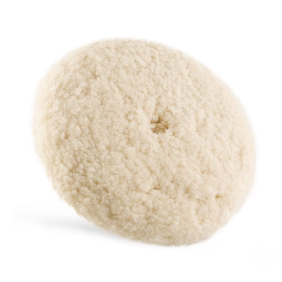 8" (200mm) Wool Buffing Pad, Double Side 100% Natural Pad with 5/8-11 Thread for 2-Sided Compound Cutting and Polishing Automotive, Marine Epoxies