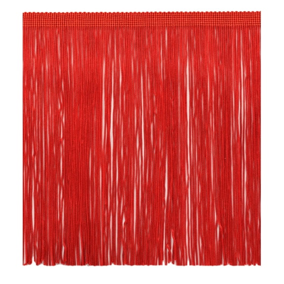 8" (20cm) Chainette Fringe Trim # CF08,, Cherry Red #E6 (Bright Red) 5 Yards (15 ft/4.5m)
