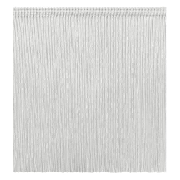 8" (20cm) Chainette Fringe Trim # CF08,, Pure White #A1 (Bright White) 11 Yards (33 ft/10m)