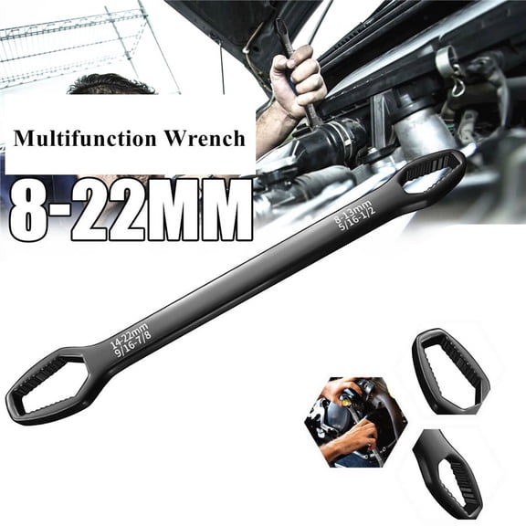 8-22mm Torx Wrench Adjustable Multifunction Wrench Manual Repair Tool - Black