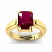8.25 Carat Natural Certified Ruby Manik Gemstone Handmade Panchdhatu Adjustable Ring for Men & Women