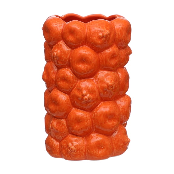 8.25" Ceramic Orange Vase by Ashland - Spring Home Decor