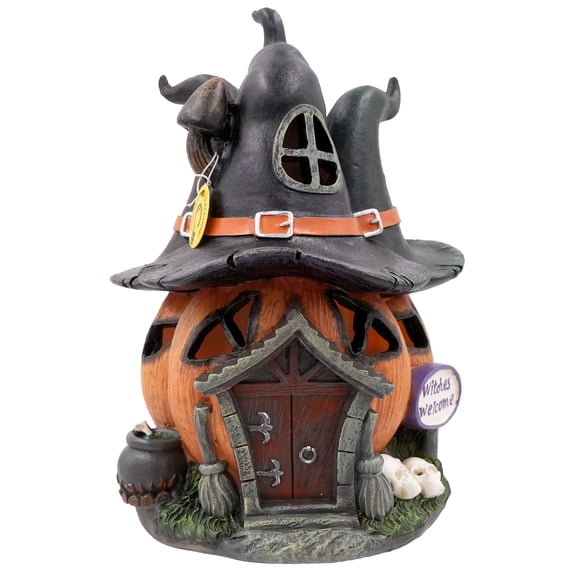 8.25" Witch Hat Pumpkin House by Ashland