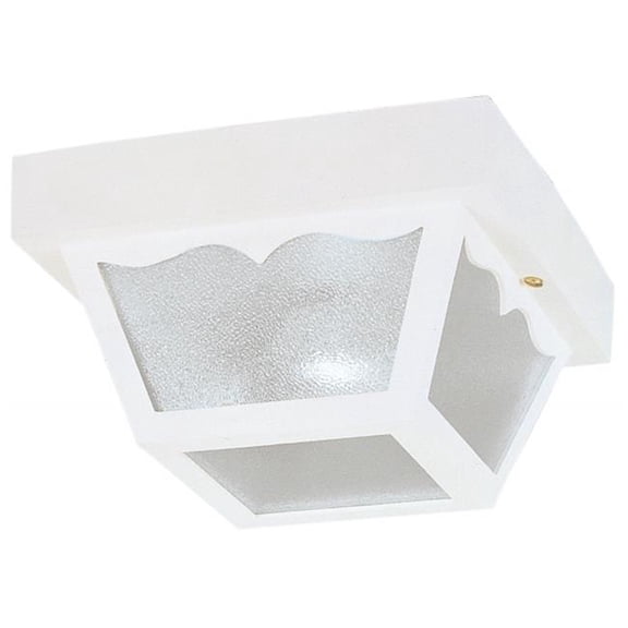 8.25 in. White Square Exterior Porch Light