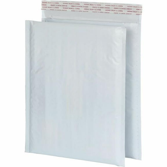 8.25 x 11 Poly Bubble Mailers, White - 25 per Box - Pack of 25