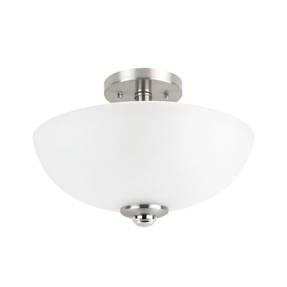 8.25 x 13 x 13 in. Hudson Brushed Nickel Ceiling Light