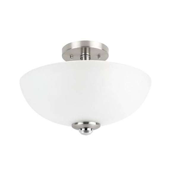 8.25 x 13 x 13 in. Hudson Brushed Nickel Ceiling Light