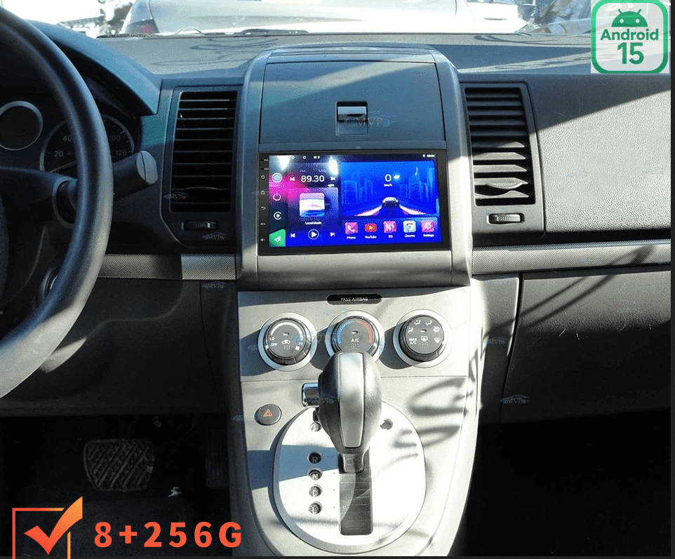 8+256G Android 15 Car Stereo for Nissan Sentra 2007-2012 with Carplay ...