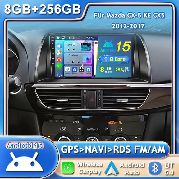 8+256GB  Android 15 For Mazda CX-5 CX5 2012-2017 CarPlay&Android Auto Car Stereo GPS CAMERA
