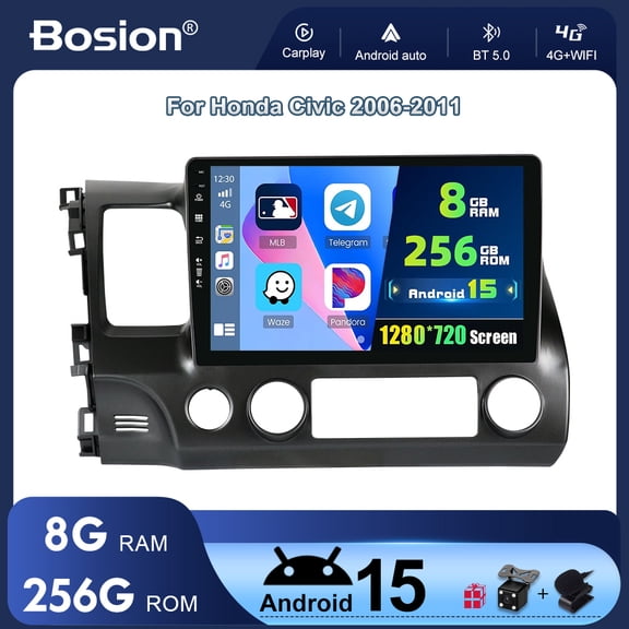 8+256GB  Android 15 For Subaru Forester/XV/WRX 2012-2015 CarPlay&Android Auto Car Stereo GPS CAMERA